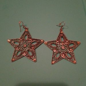 Silver Star Earrings