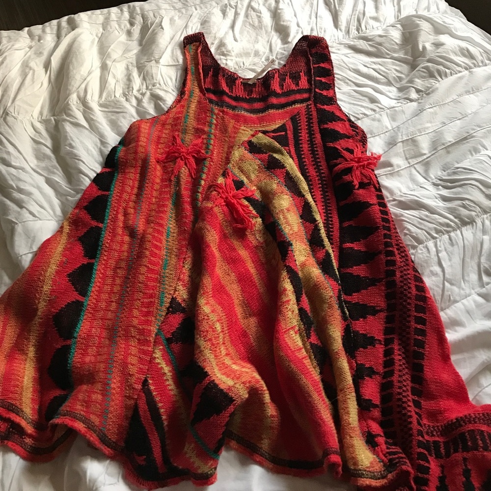Free People Colorful Crocheted Tank