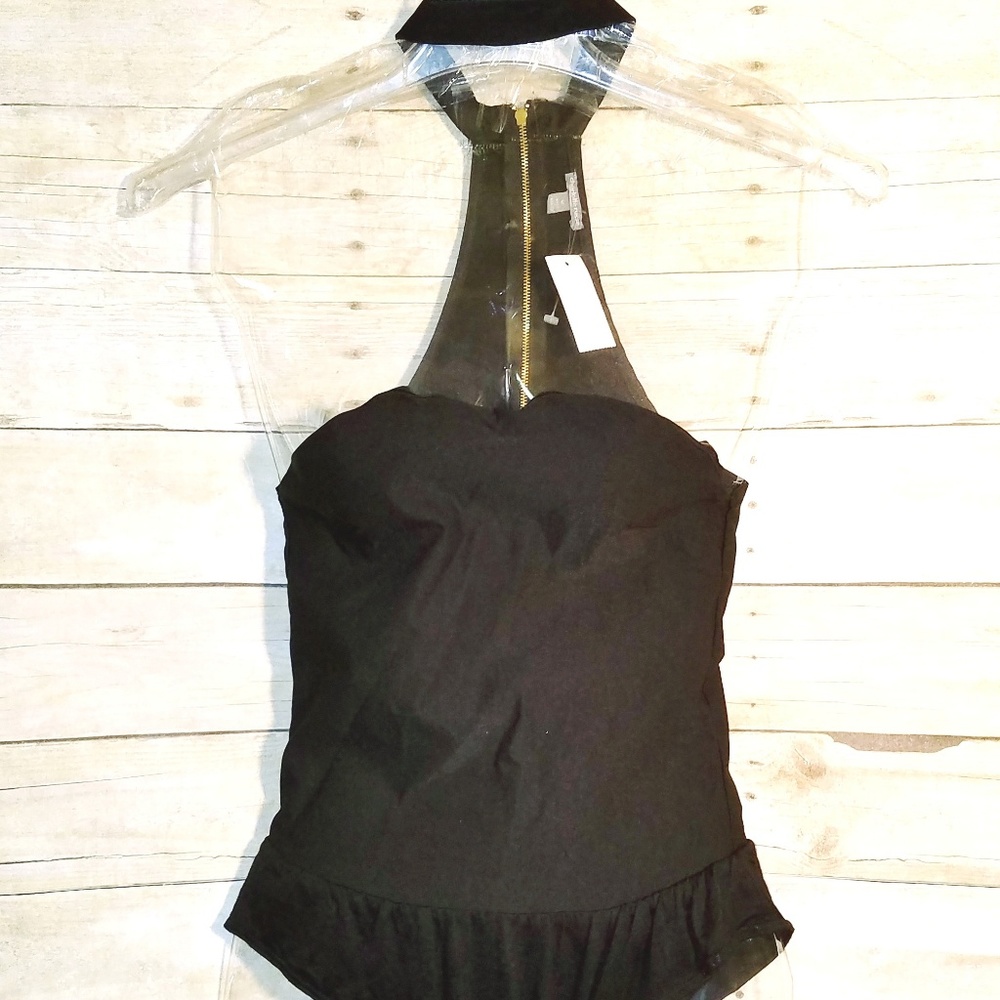 NWT Clubwear Halter with Choker Bodysuit (244)