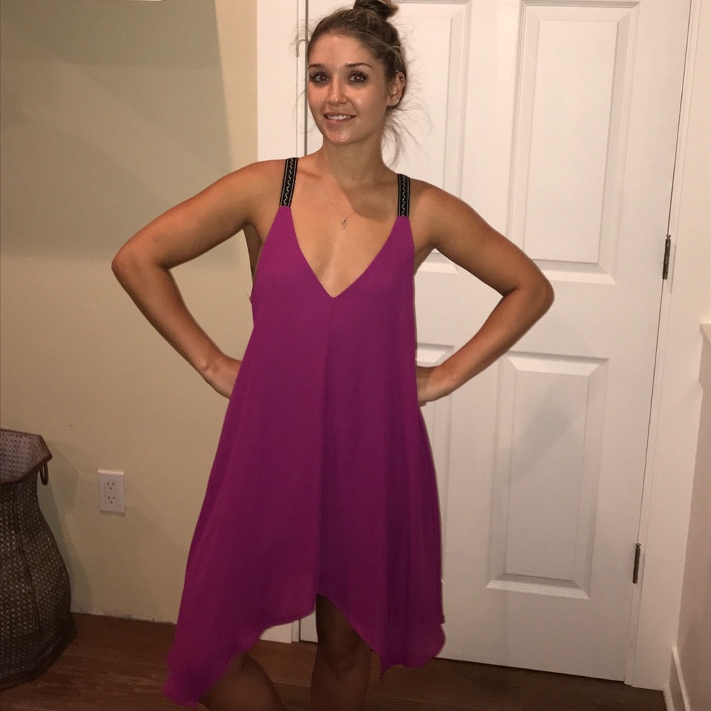 NWOT Fuscia Boho Dress