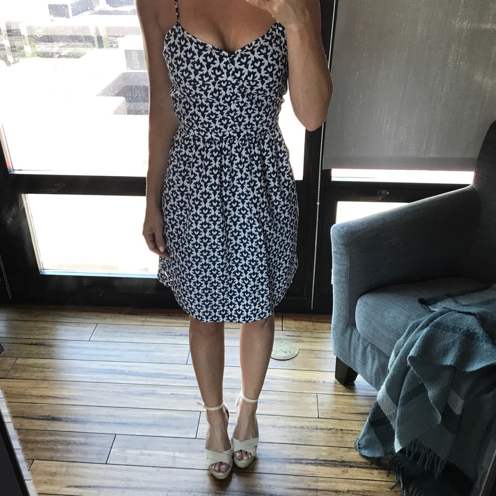 Blue and white J.Crew summer dress