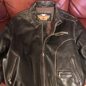 Harley Davidson motorcycle jacket.