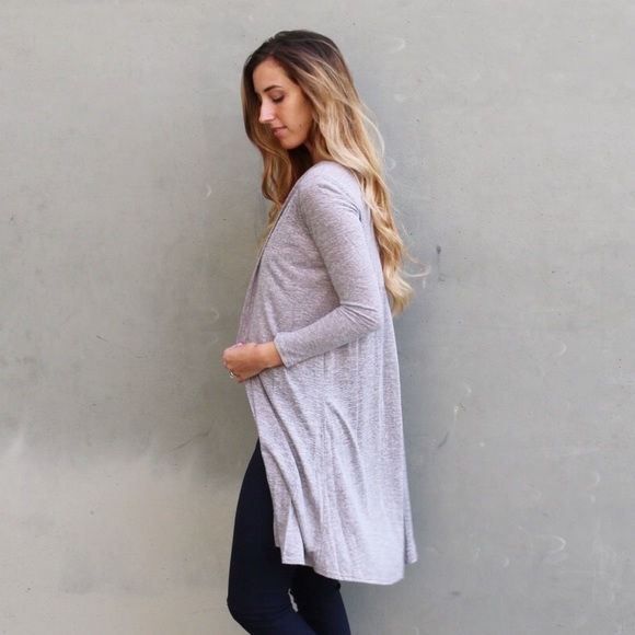 grey long cardigan - Picture 3 of 5