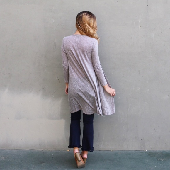 grey long cardigan - Picture 2 of 5