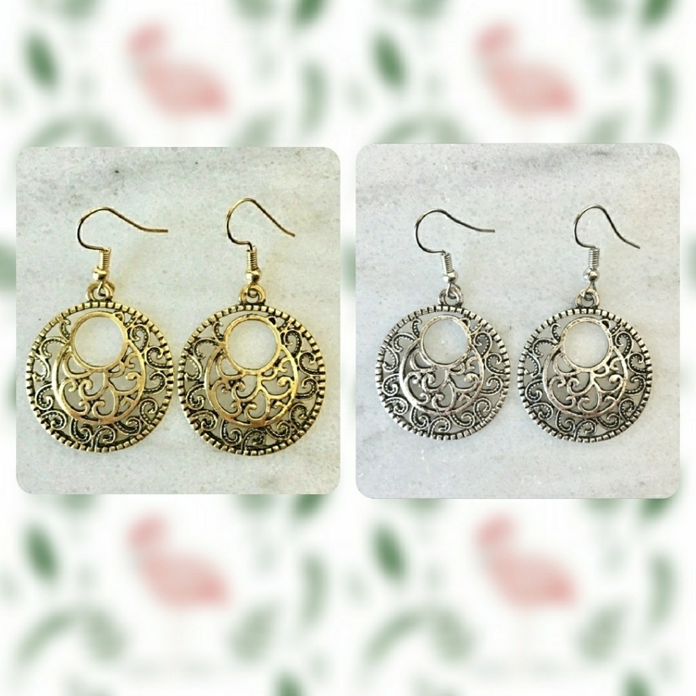 Boho Circle Dangle Earrings