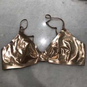 Gold metallic bralette