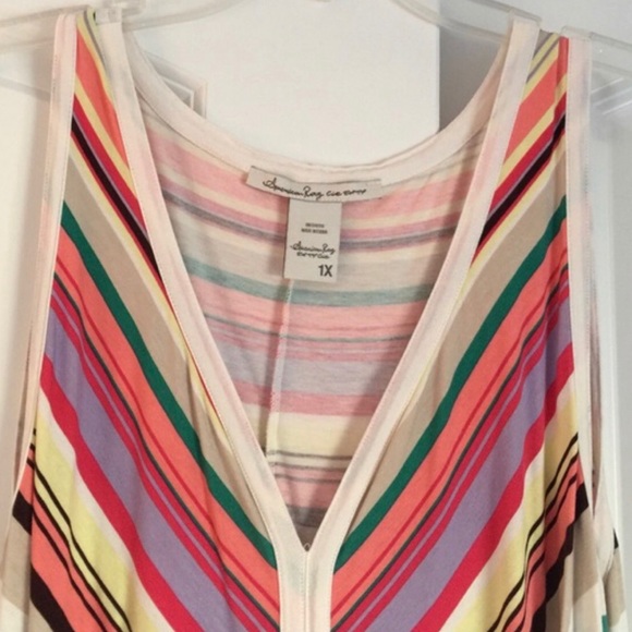 SOLD-American Rag Multi-Colored Striped Tank - Picture 2 of 4