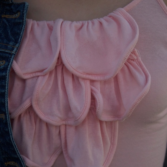 Down East pink ruffled tank top - Picture 1 of 5