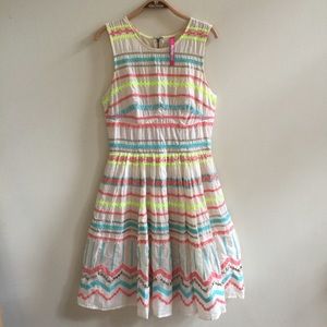 Anthropologie classy tulle embroidered a line
