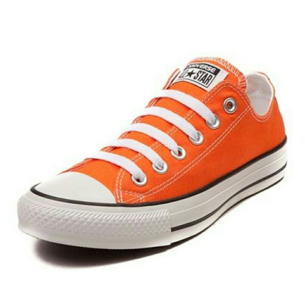 Neon orange Converse