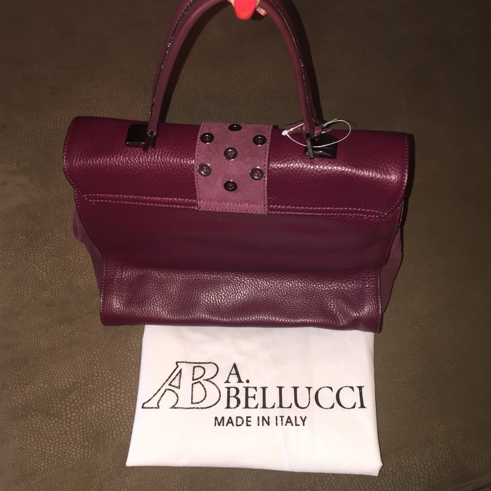 A. BELLUCCI Genuine Leather Red/Wine Crossbody Bag - Picture 4 of 6