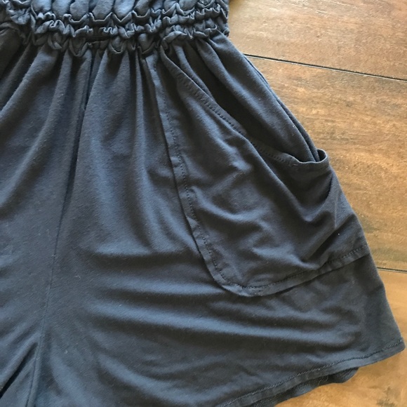 Max Studio Navy Knit Romper - Picture 6 of 7