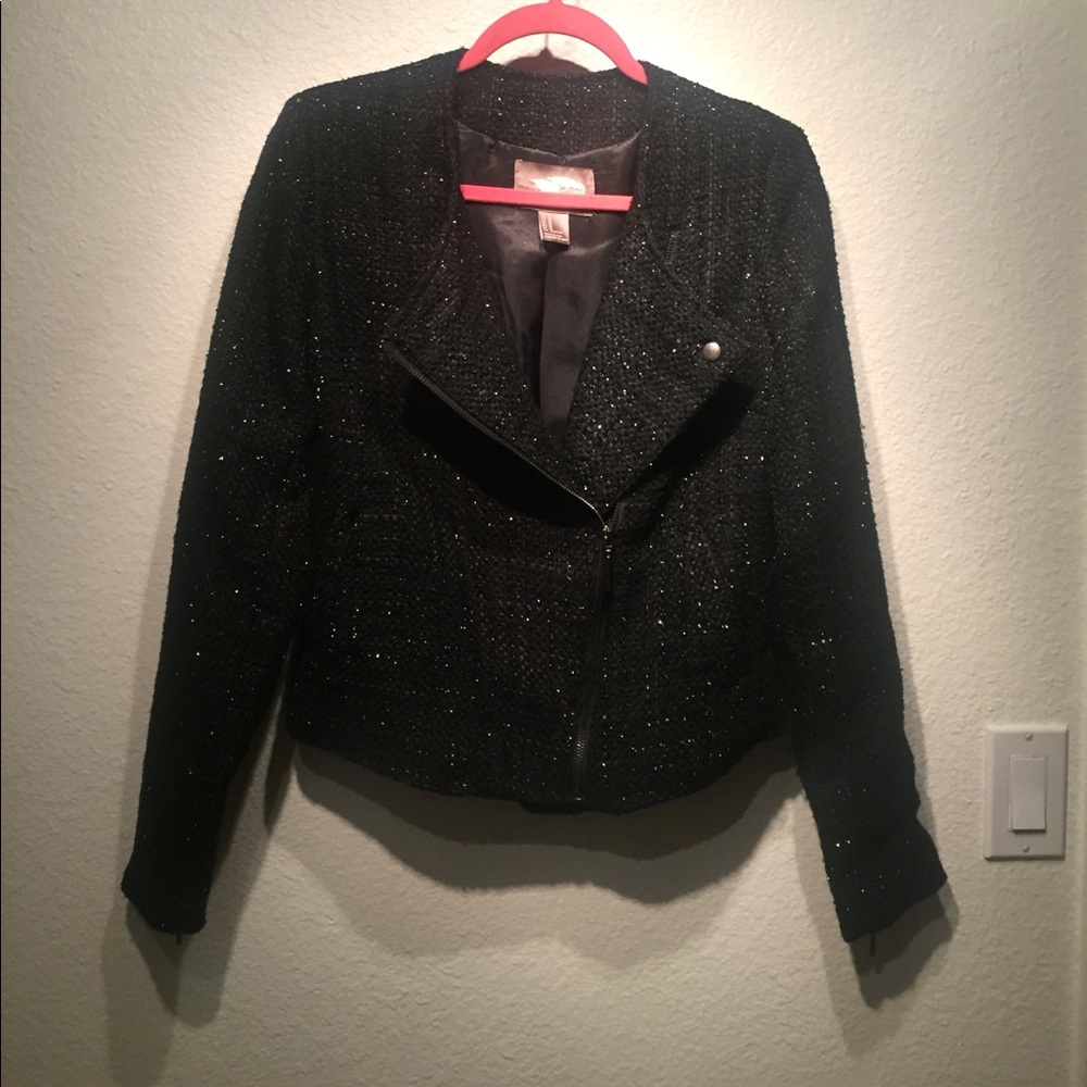 Black tweed moto jacket from forever 21