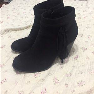 Rampage Black Suede Booties