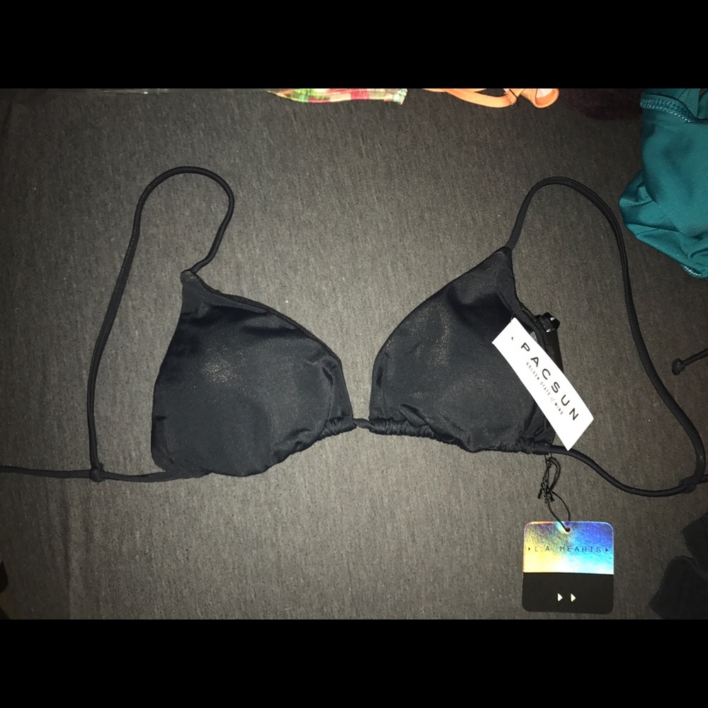 PacSun black triangle bikini top