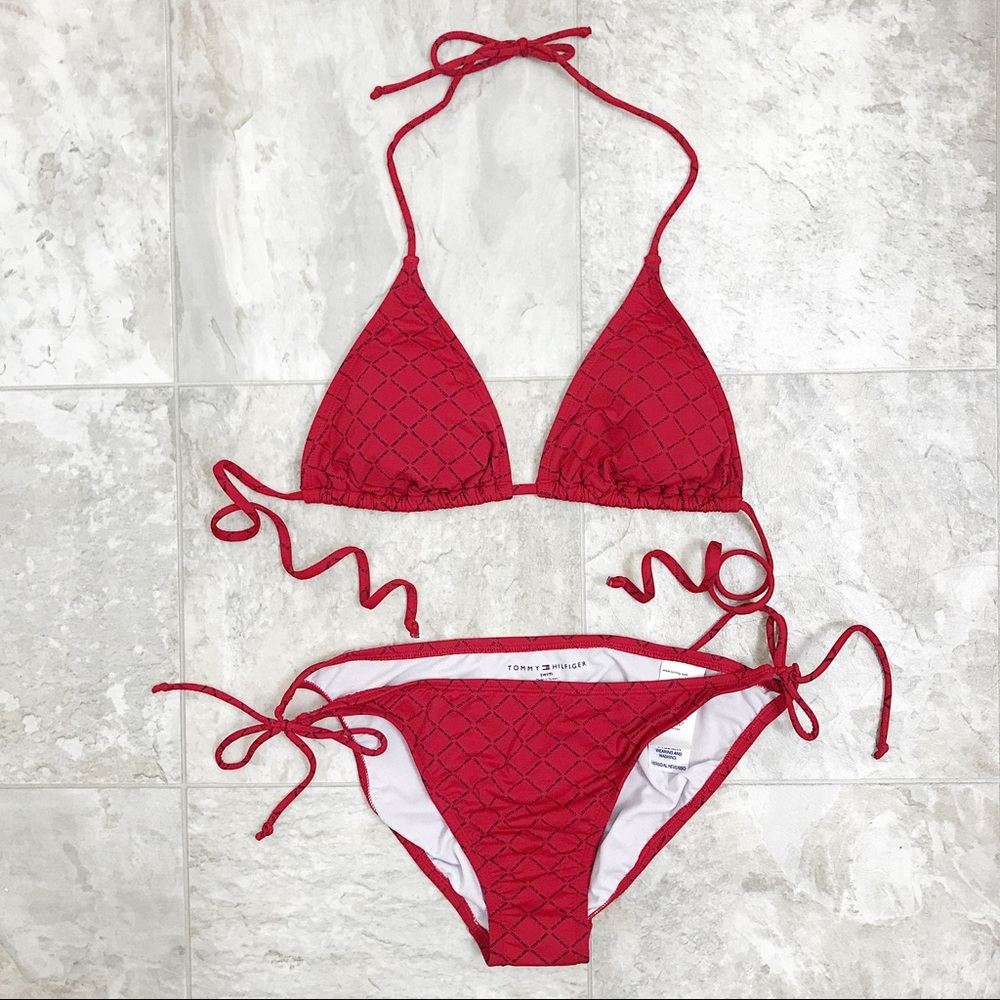 Authentic TOMMY HILFIGER checkered monogram bikini