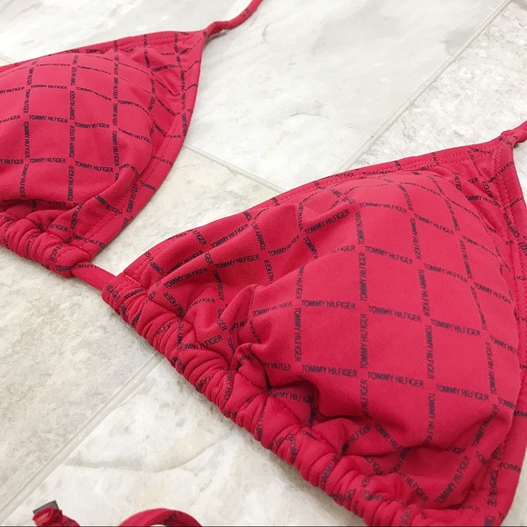 Authentic TOMMY HILFIGER checkered monogram bikini - Picture 3 of 3
