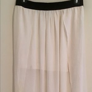 Forever 21 sheer long skirt with shorter slip