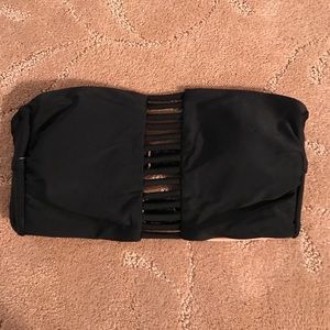 Black Strapless Bikini Top