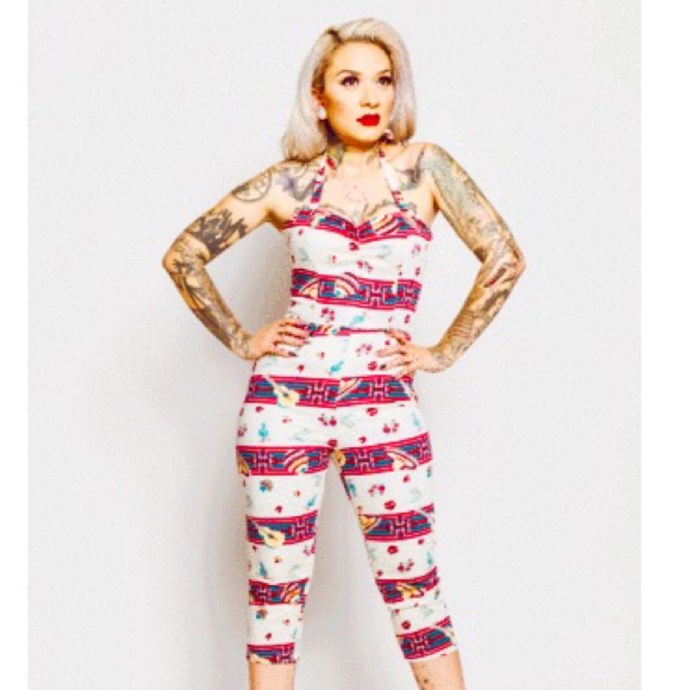 Bettie Page Fiesta Print  Jive Jumper