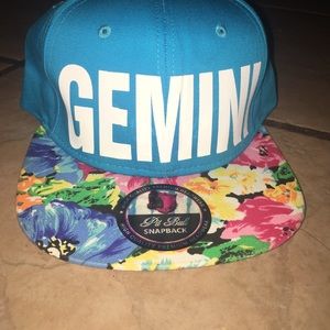 A pit bull SnapBack with the word Gemini