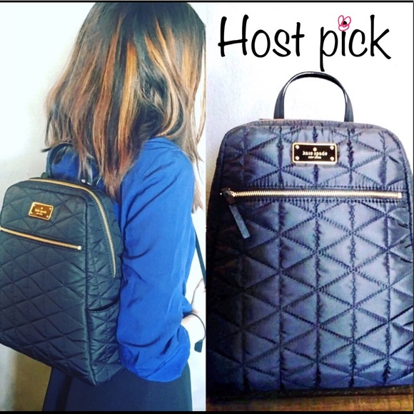 kate spade Handbags - Kate Spade black quilted backpack