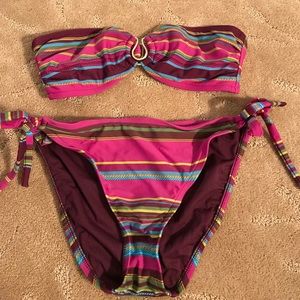Purple Multi Color Bikini