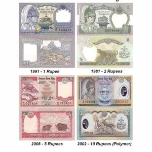 Nepal Currency Set 4 Notes UNCIRCULATED