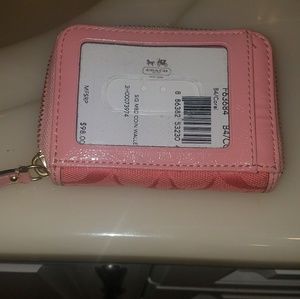 Peach coach mini wallet