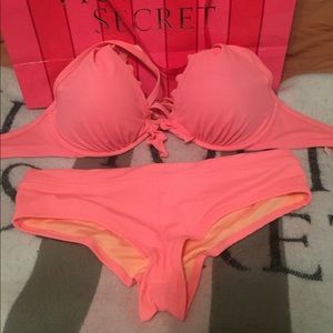 VS peach colored bikini