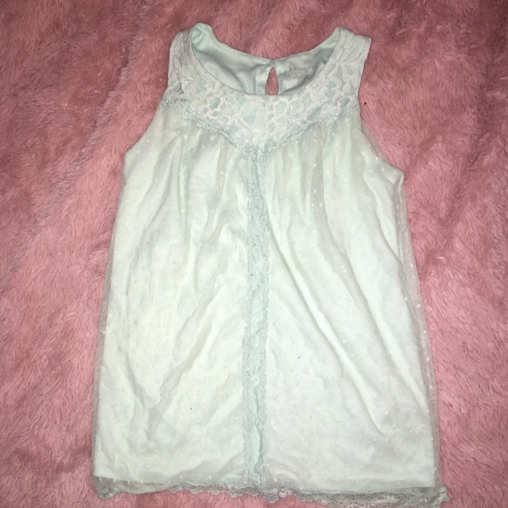 light blue lace top