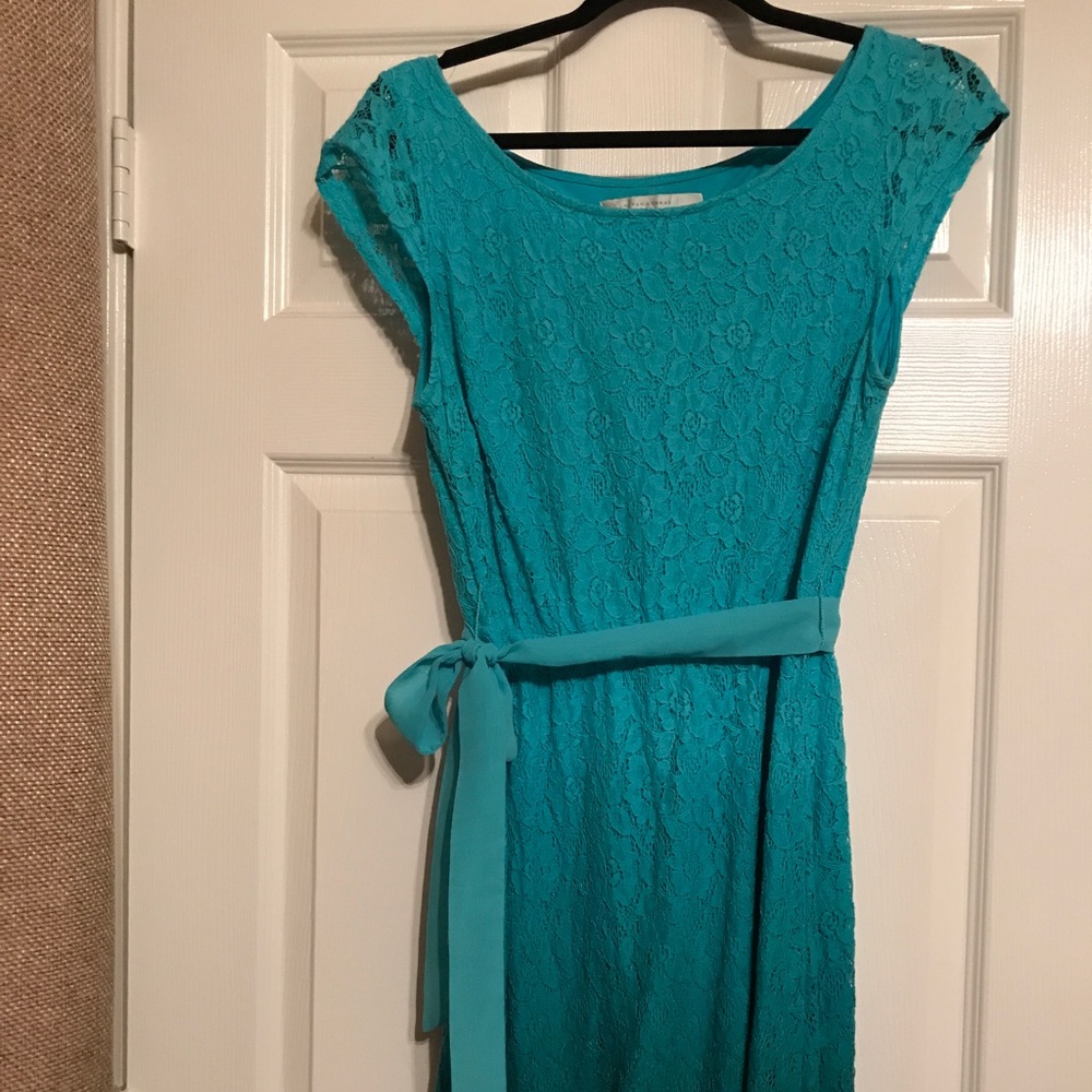 Teal lace Ombré dress junior large