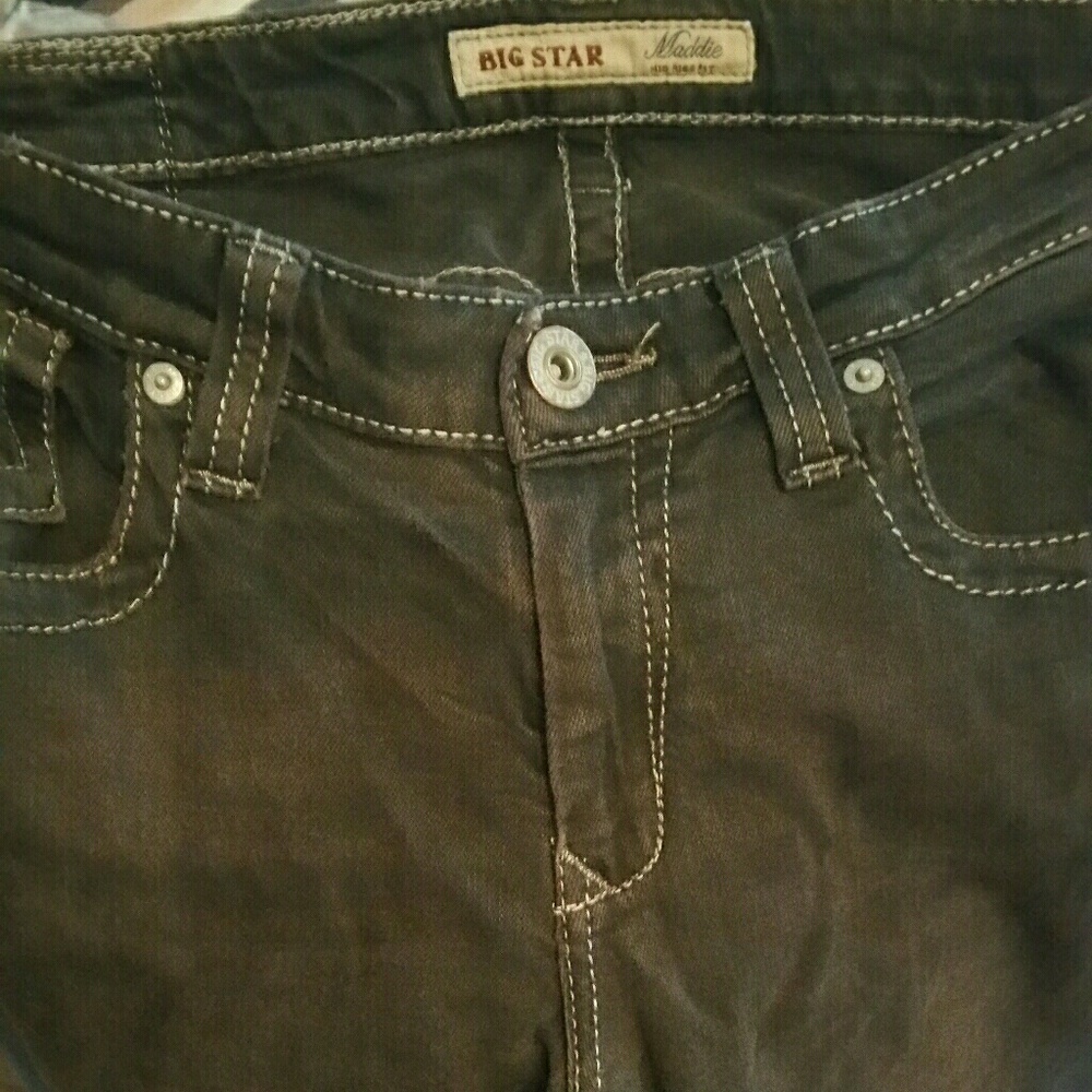 Destructed Big Star Black Jeans sz 29L