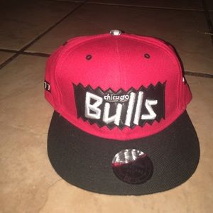 A Chicago bulls red and black SnapBack