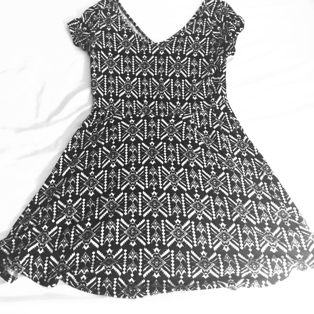 Black & White skater dress