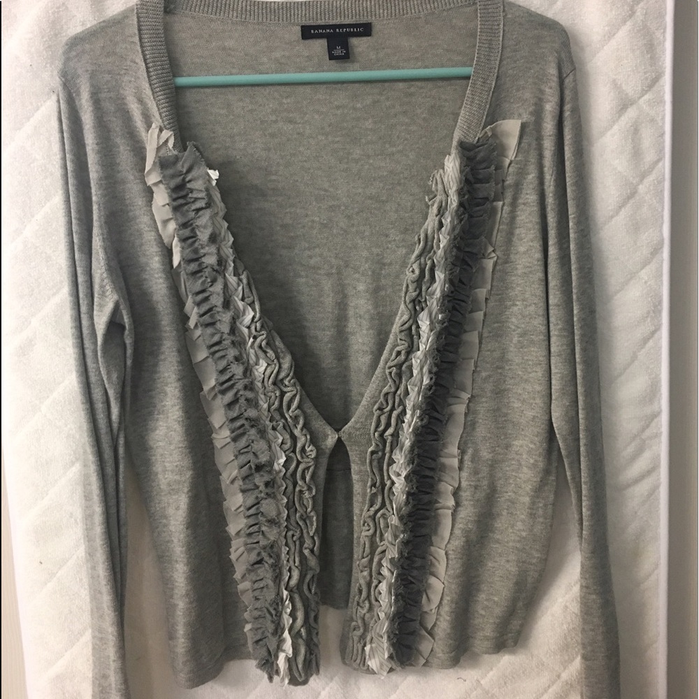 Gray cardigan from banana republic