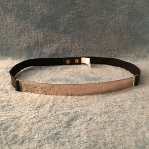 Gold Plate Black Stretch Belt. Brand New. Size S/M