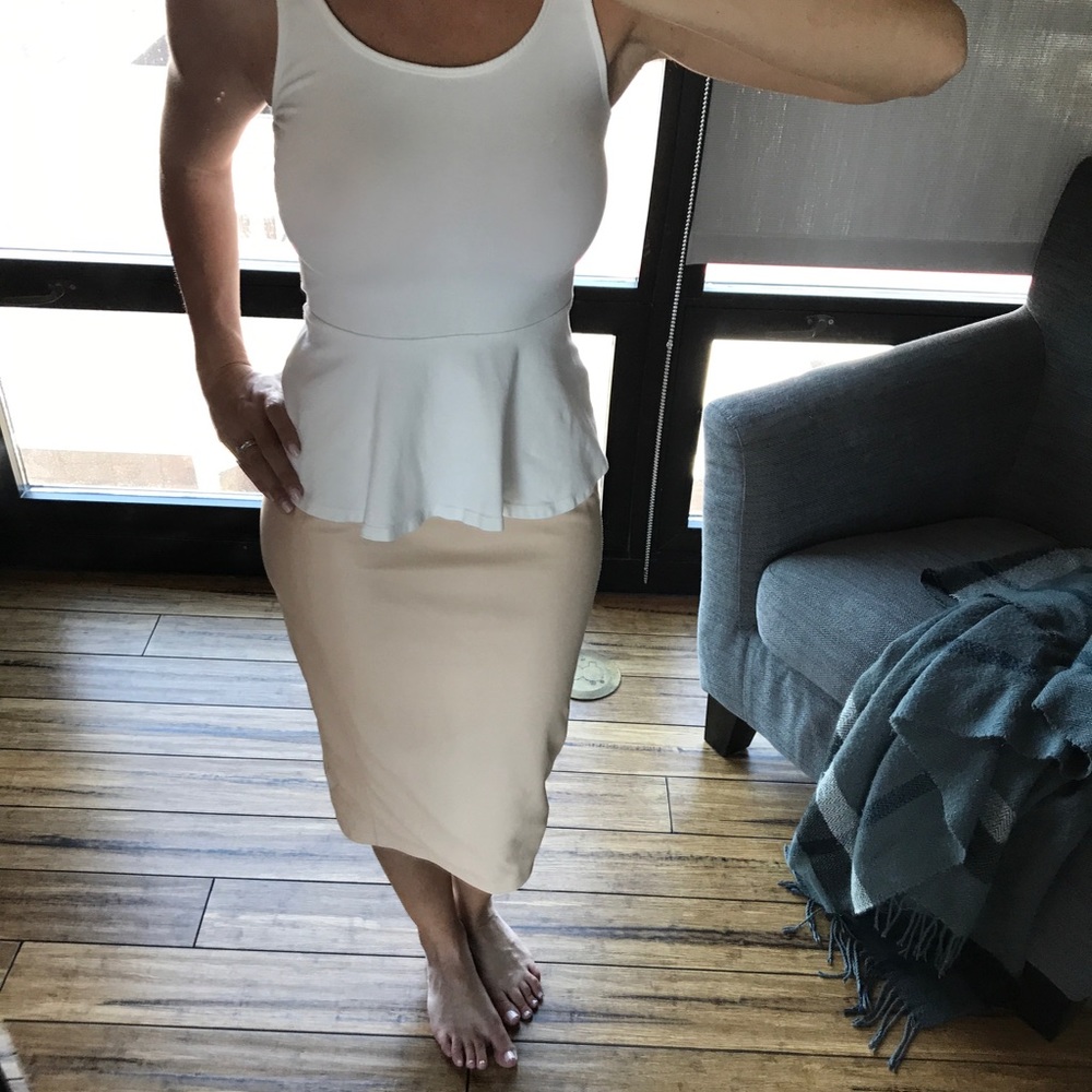 Express white peplum top