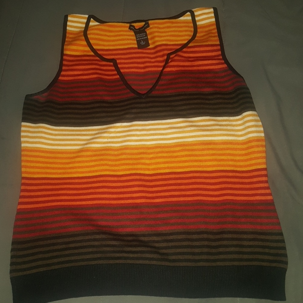 Cute sleeveless striped shirt