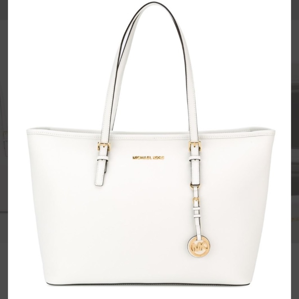White and gold Michael Kors bag