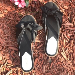 Satin Bow Slides
