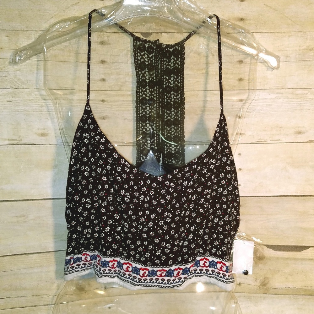 NWT Colorful Vintage Fun Crop Top (228)