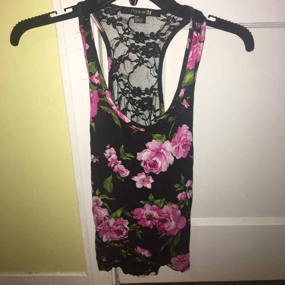 Rose tank top F21