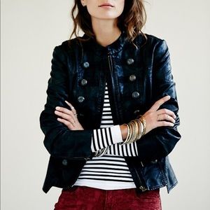 Free People Vegan Leather Moto Jacket