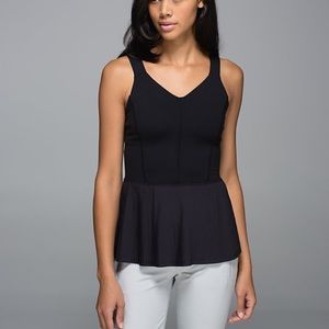 Black Lululemon Peplum Top