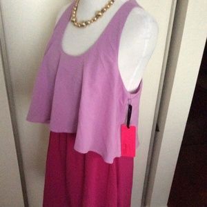 F21 ❤️ pink orchid fuchsia hi low dress  NWT