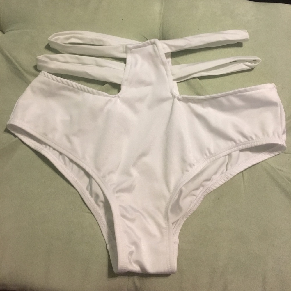 White high waisted booty shorts