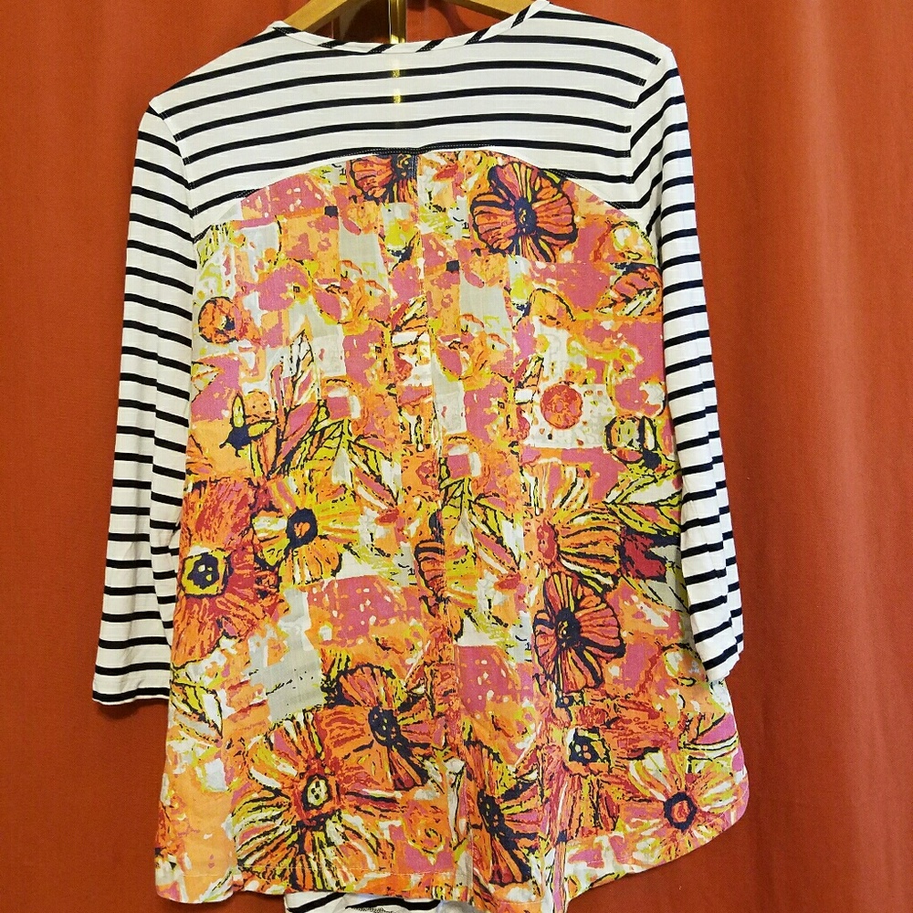 Floral Surprise Striped Shirt