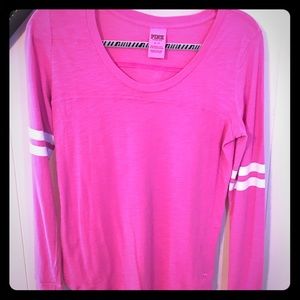 PINK long sleeve sports tee