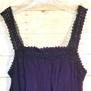 NWT Deep Navy Blue Vintage Cotton Top Sz XL(194)